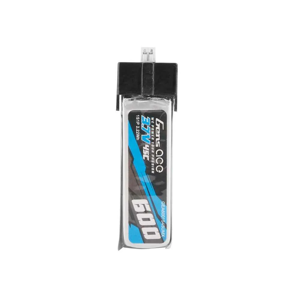 Gens Ace 1S 600mAh 45C 3.7V Soft Pack Lipo Battery (UMX) - Image 4