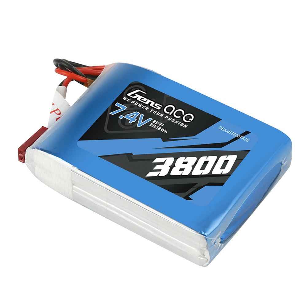 Gens Ace 2S 3800mAh 7.4V TX Soft Case LiPo Battery (JST) - Image 4
