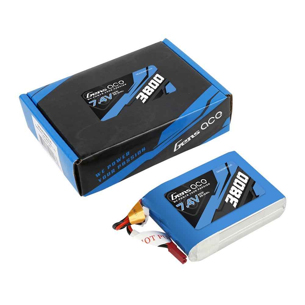 Gens Ace 2S 3800mAh 7.4V TX Soft Case LiPo Battery (JST) - Image 5