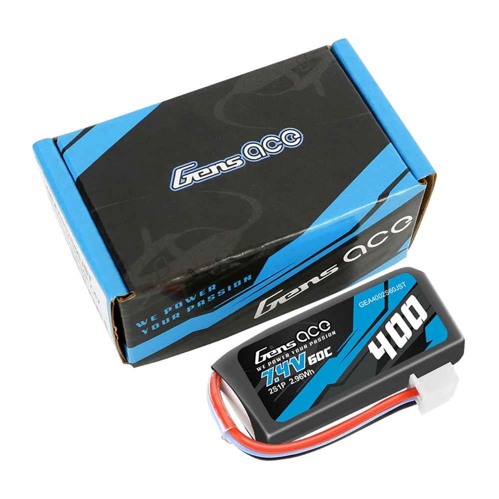 Gens Ace 2S 400mAh 60C 7.4V Soft Pack Lipo Battery (JST) - Image 5