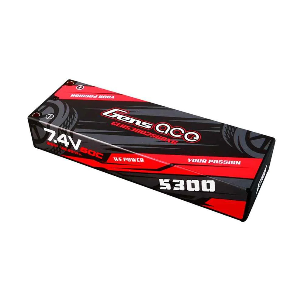 Gens Ace 2S 5300mAh 60C 7.4V Hardcase Lipo Battery (XT60) - Image 2