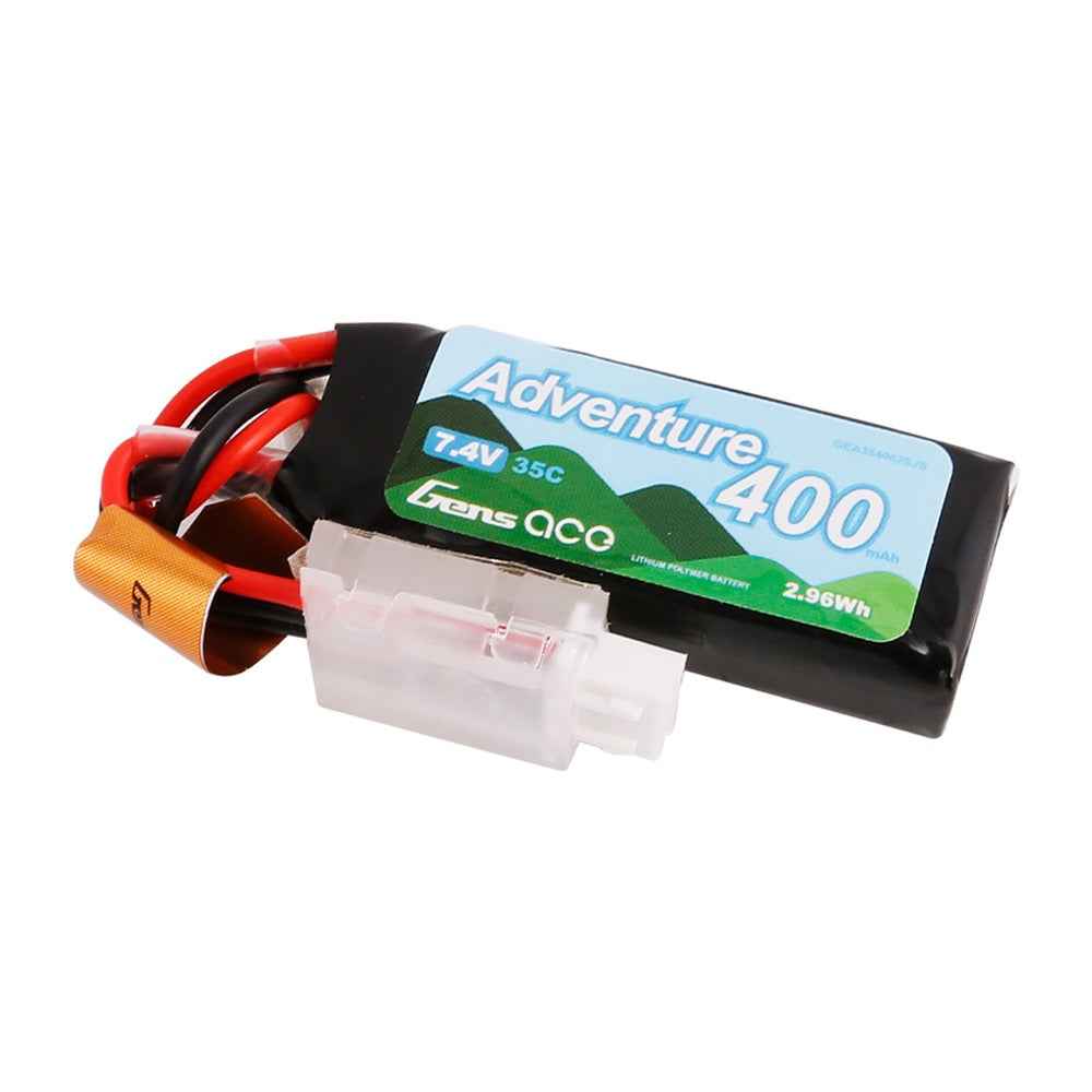 Gens Ace 2S Adventure 400mAh 35C 7.4V Soft Pack Lipo Battery (JST) - Image 3