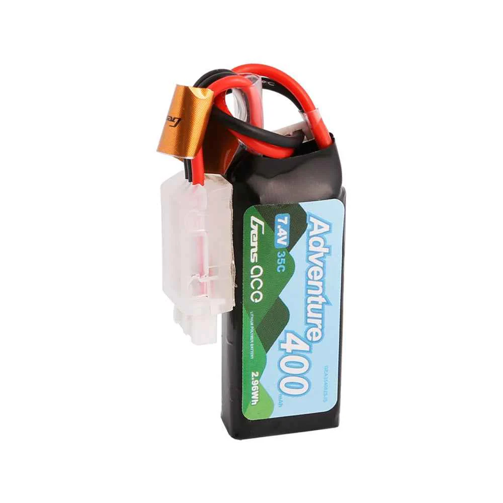 Gens Ace 2S Adventure 400mAh 35C 7.4V Soft Pack Lipo Battery (JST) - Image 4