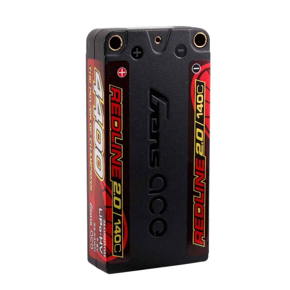 Gens Ace 2S Redline 2.0 4400mAh 140C 7.6V Hardcase Lipo Battery (5.0mm Bullet) - Image 4