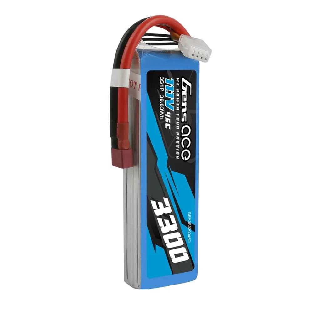 Gens Ace 3S 3300mAh 11.1V 45C Soft Case LiPo Battery (Deans) - Image 4