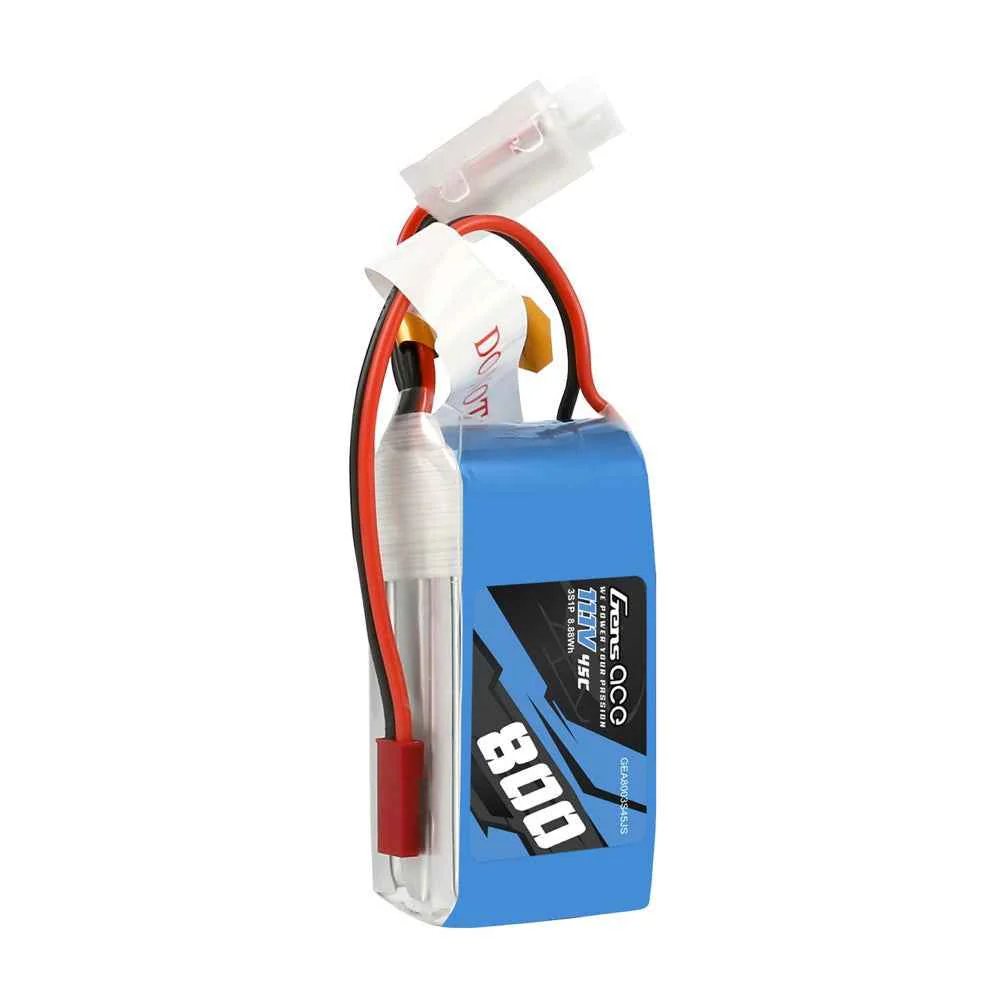 Gens Ace 3S 800mAh 11.1V 45C Soft Case LiPo Battery (JST) - Image 2
