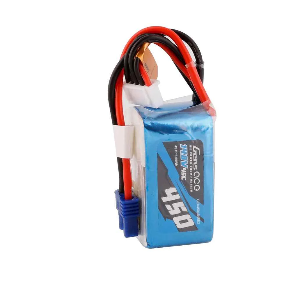 Gens Ace 4S 450mAh 45C 14.8V Soft Pack Lipo Battery (EC2) - Image 4