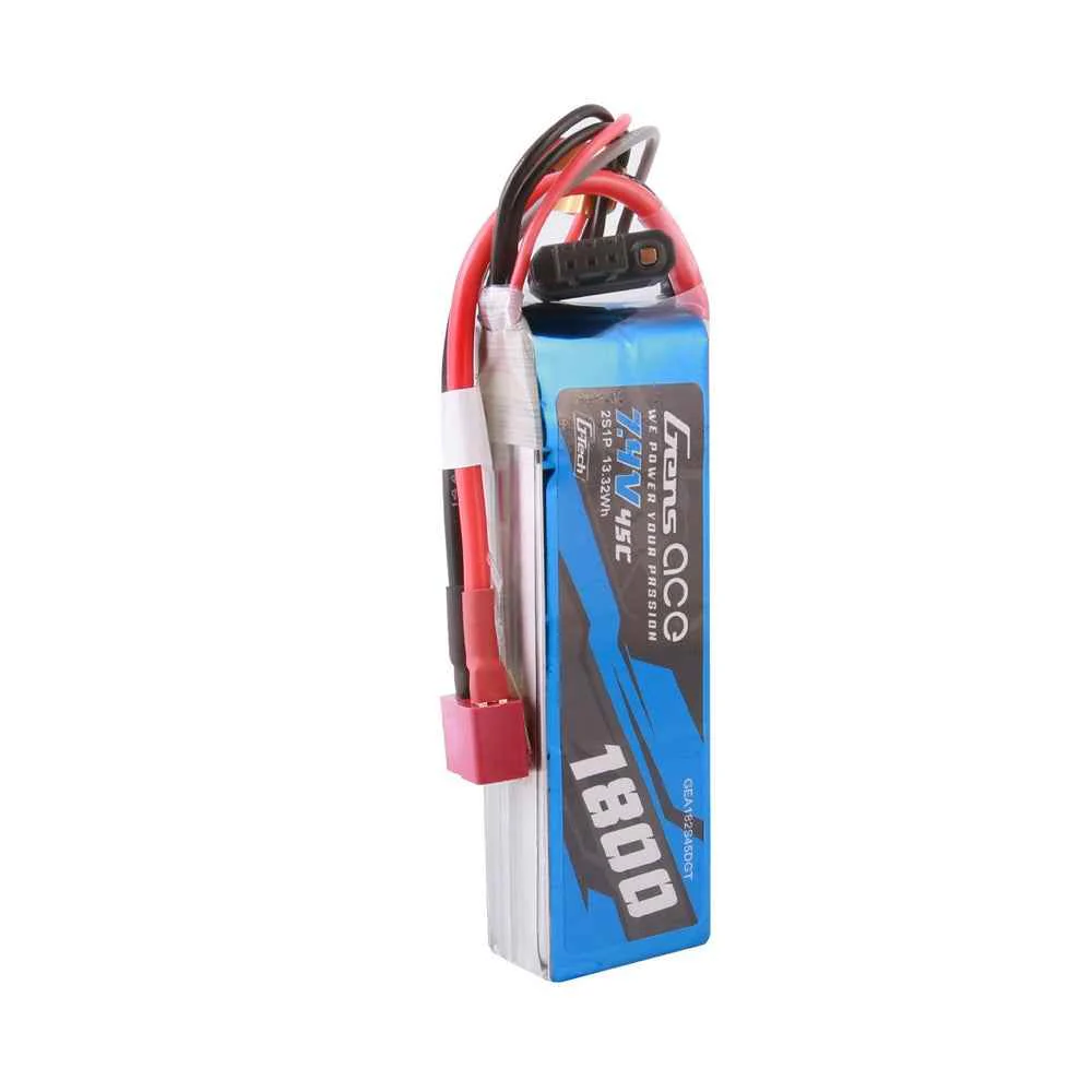 Gens Ace G-Tech 2S 1800mAh 45C 7.4V Soft Pack Lipo Battery (Deans) - Image 4