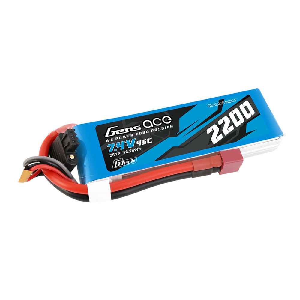 Gens Ace G-Tech 2S 2200mAh 45C 7.4V Soft Pack Lipo Battery (Deans) - Image 2
