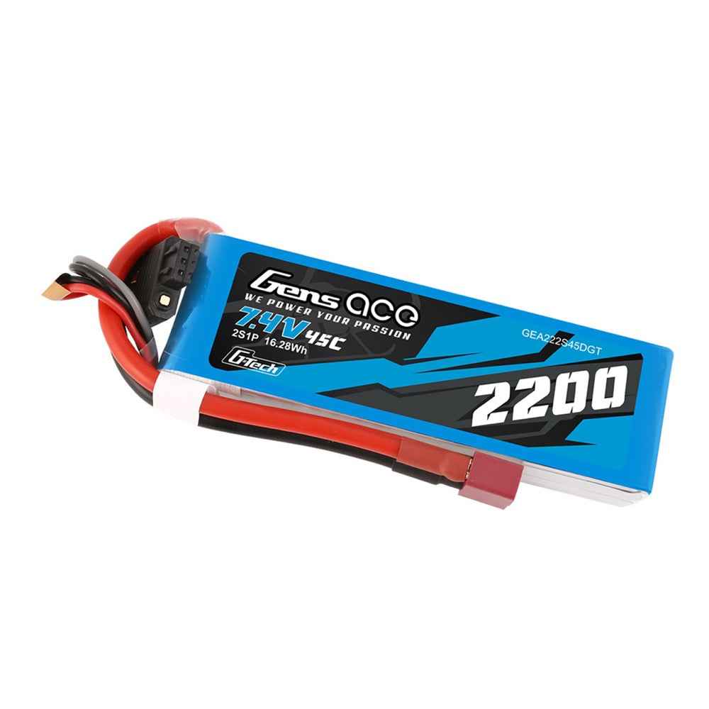Gens Ace G-Tech 2S 2200mAh 45C 7.4V Soft Pack Lipo Battery (Deans) - Image 3