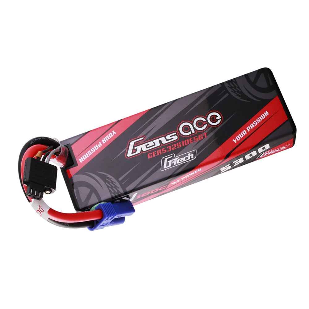 Gens Ace G-Tech 2S 5300mAh 7.4V Hardcase/Hardwired Lipo Battery (EC5) - Image 2