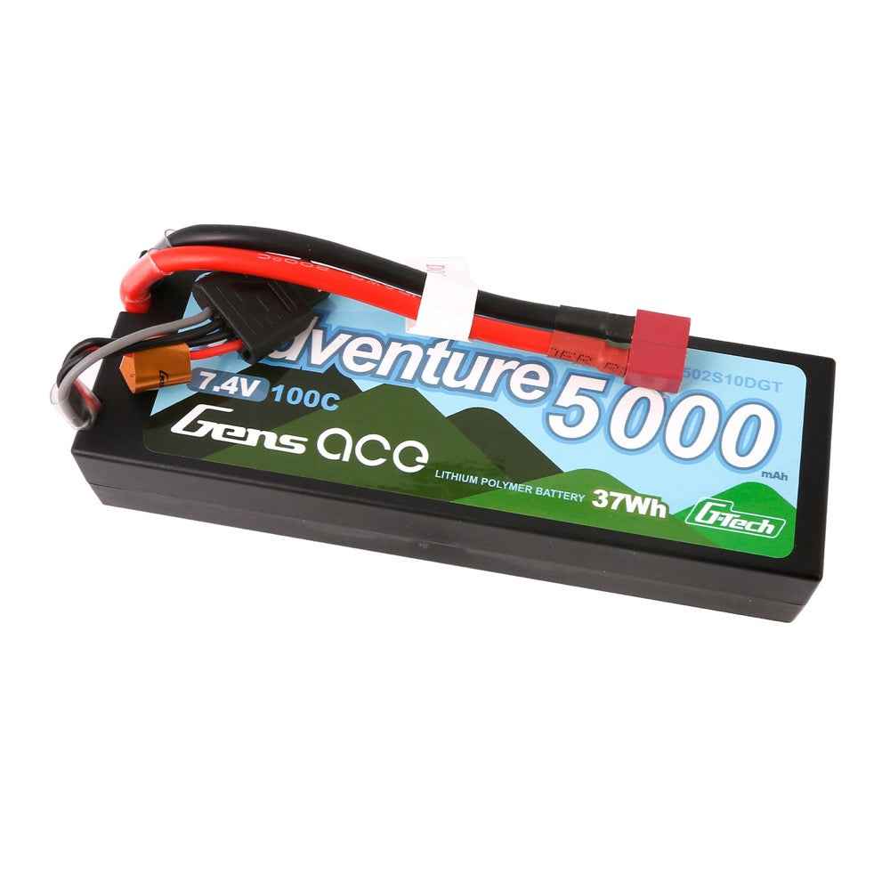 Gens Ace G-Tech 2S Adventure 5000mAh 100C 7.4V Hardcase/Hardwired Lipo Battery (Deans) - Image 3
