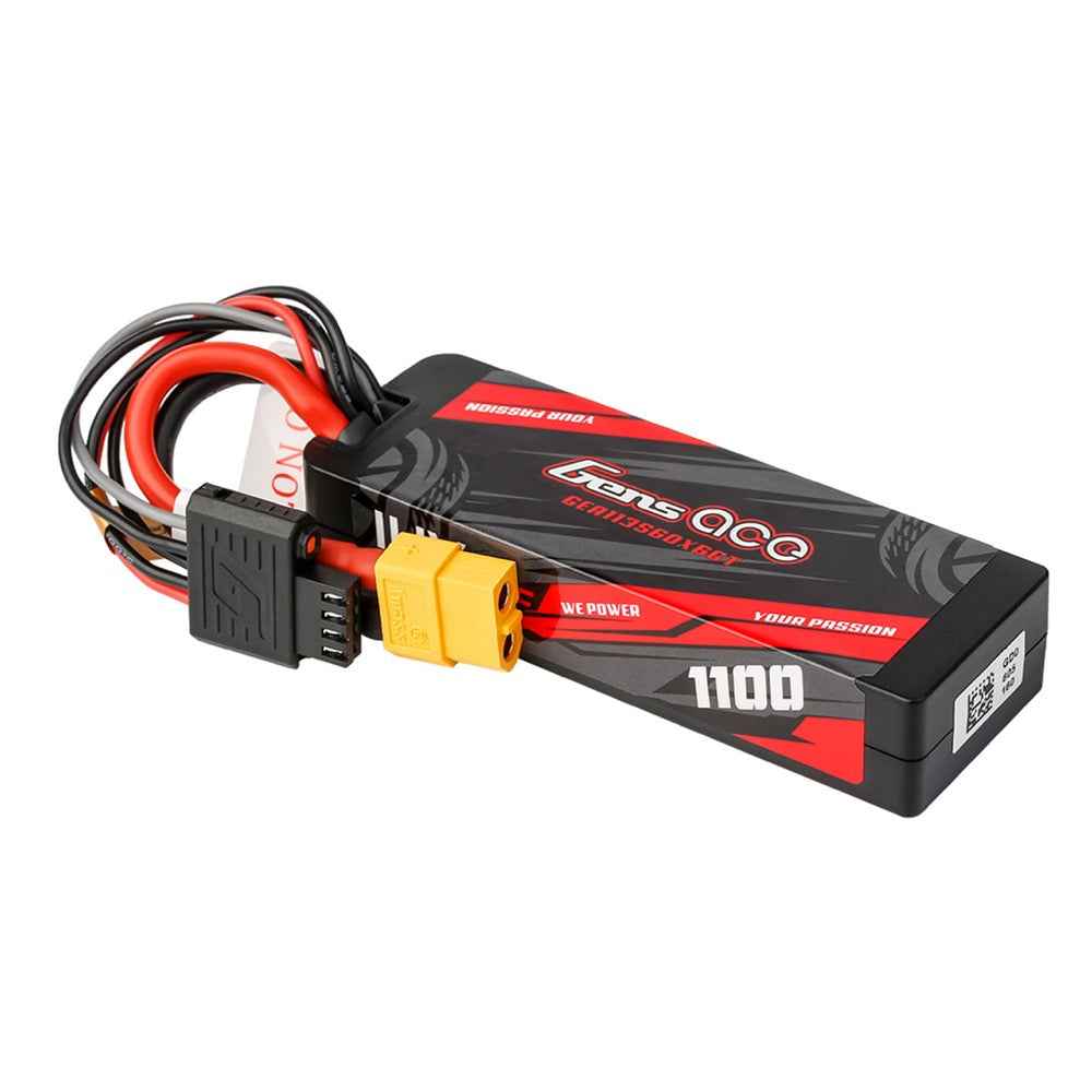 Gens Ace G-Tech 3S 1100mAh 11.1V Hardcase/Hardwired Lipo Battery (XT60) - Image 2