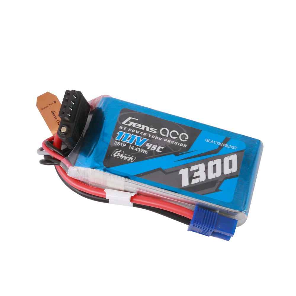 Gens Ace G-Tech 3S 1300mAh 45C 11.1V Soft Pack Lipo Battery (EC3) - Image 3