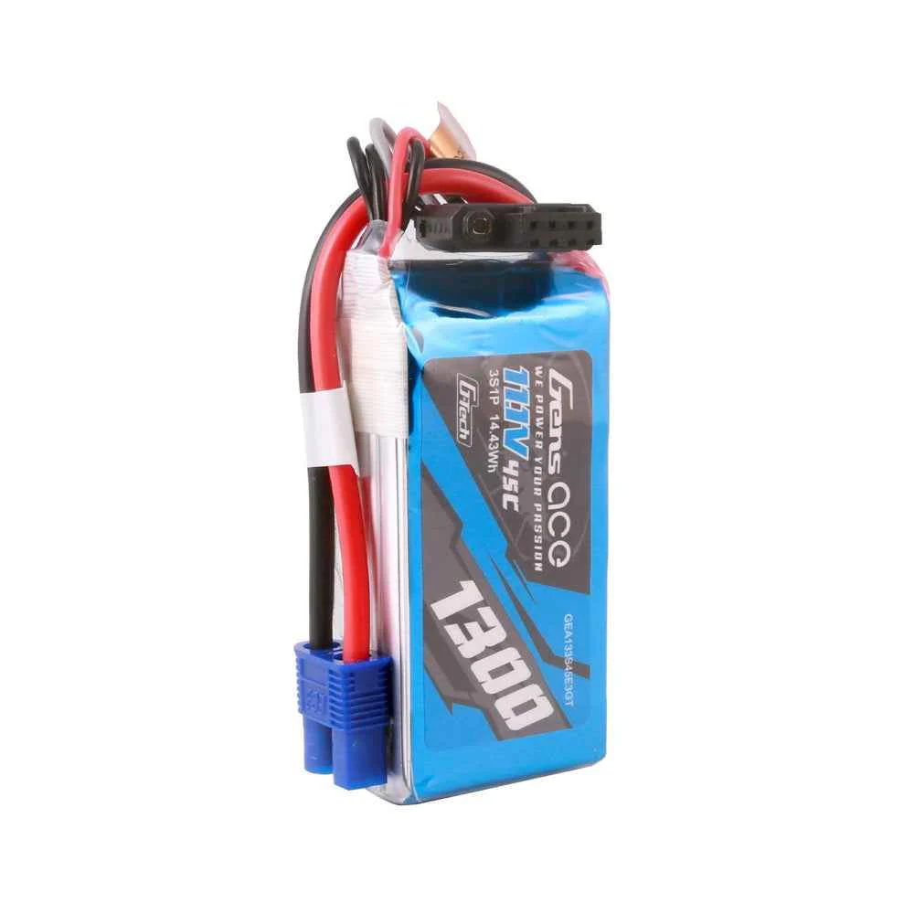 Gens Ace G-Tech 3S 1300mAh 45C 11.1V Soft Pack Lipo Battery (EC3) - Image 4
