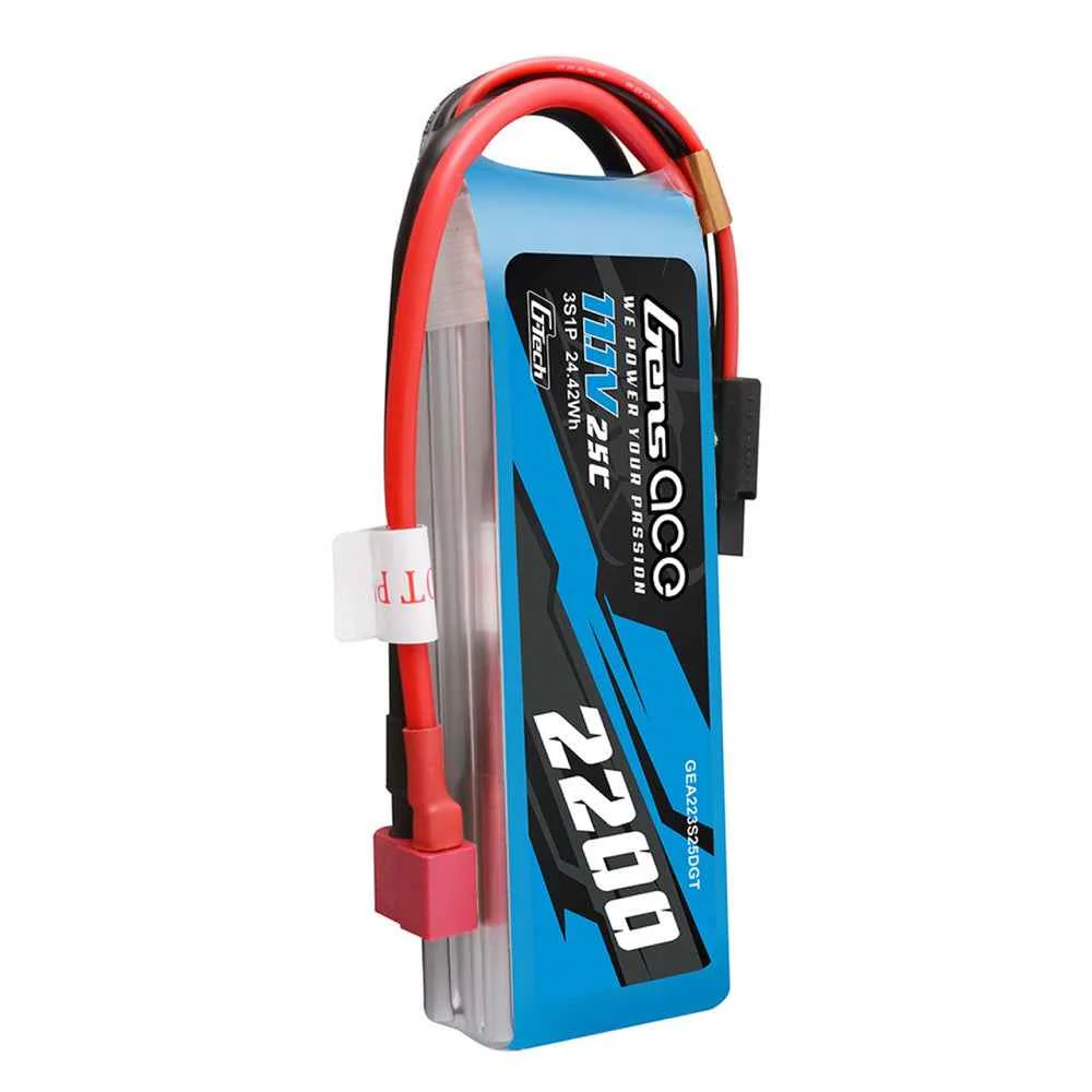 Gens Ace G-Tech 3S 2200mAh 25C 11.1V Soft Pack Lipo Battery (Deans) - Image 4