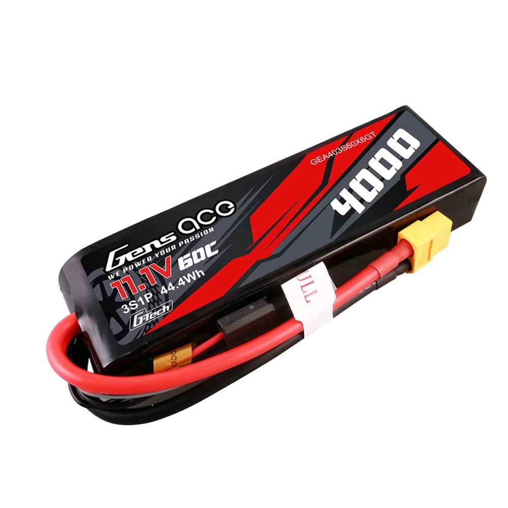Gens Ace G-Tech 3S 4000mAh 60C 11.1V Soft Pack Lipo Battery (XT60) - Image 2