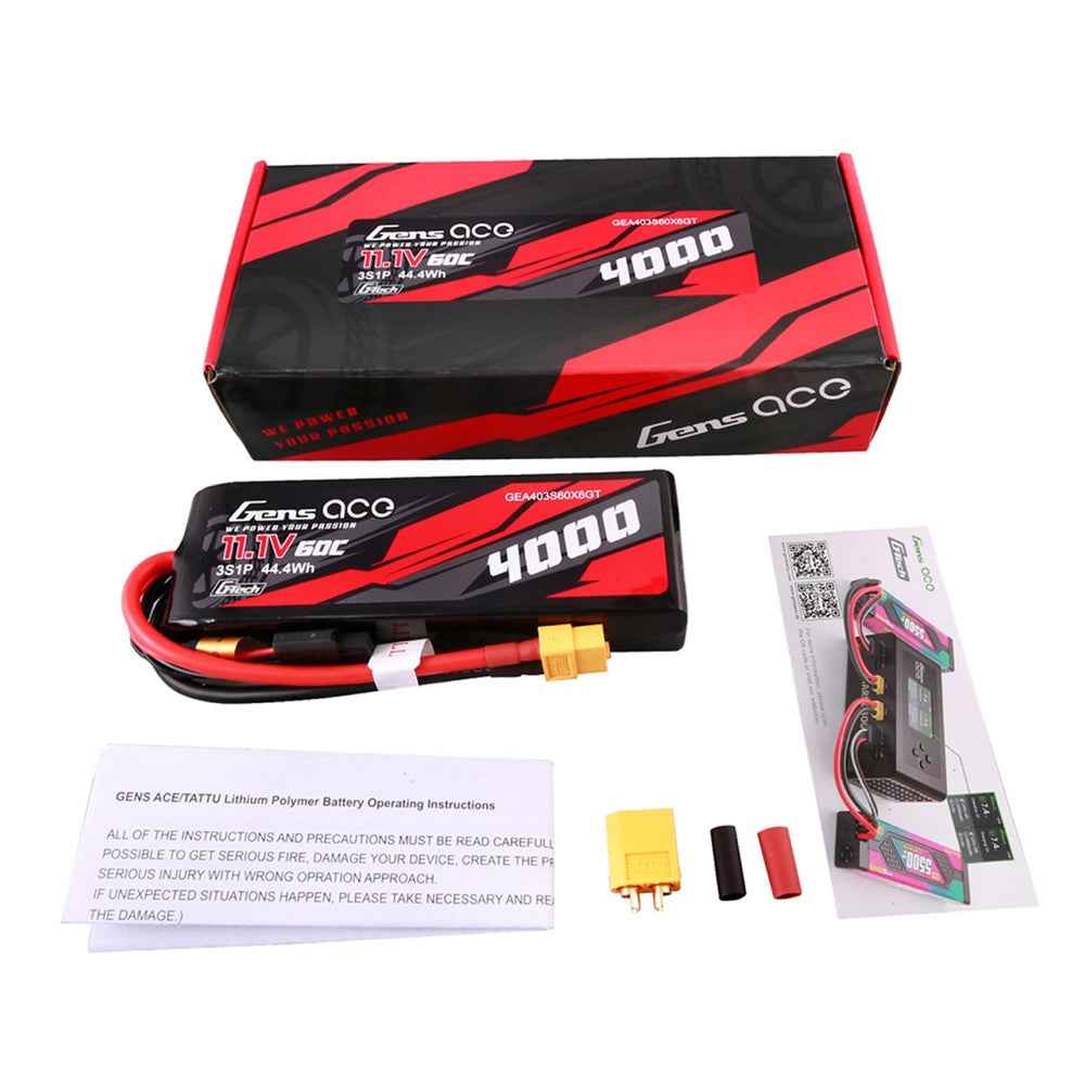 Gens Ace G-Tech 3S 4000mAh 60C 11.1V Soft Pack Lipo Battery (XT60) - Image 5