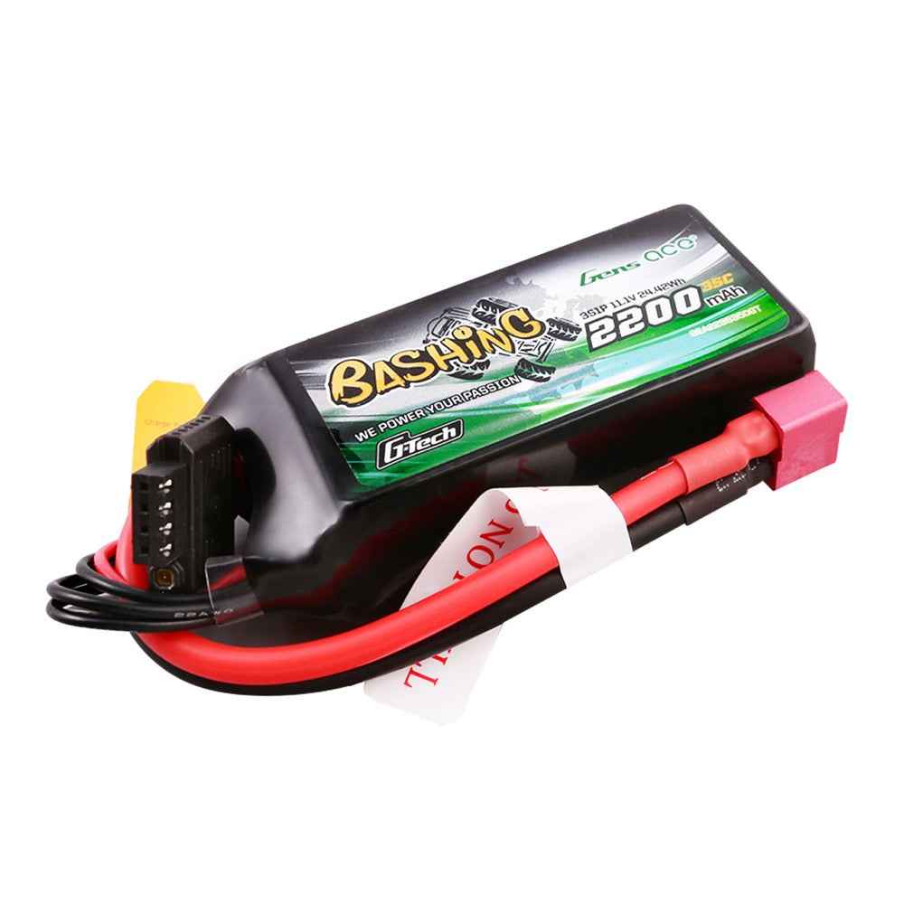 Gens Ace G-Tech 3S Bashing 2200mAh 35C 11.1V Soft Pack Lipo Battery (Deans) - Image 2