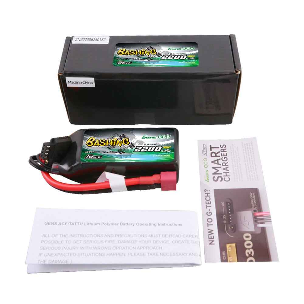 Gens Ace G-Tech 3S Bashing 2200mAh 35C 11.1V Soft Pack Lipo Battery (Deans) - Image 5