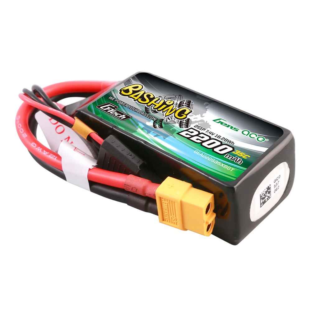 Gens Ace G-Tech 3S Bashing 2200mAh 35C 11.1V Soft Pack Lipo Battery (XT60) - Image 3