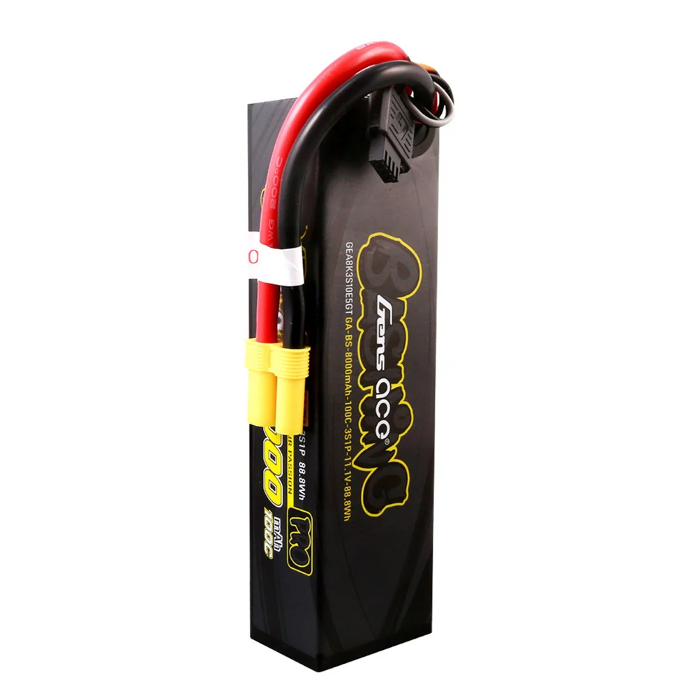 Gens Ace G-Tech 3S Bashing 8000mAh 100C 11.1V Hardcase/Hardwired Lipo Battery (EC5) - Image 3