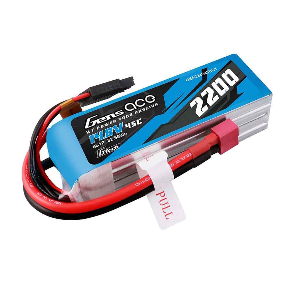 Gens Ace G-Tech 4S 2200mAh 45C 14.8V Soft Pack Lipo Battery (Deans) - Image 3
