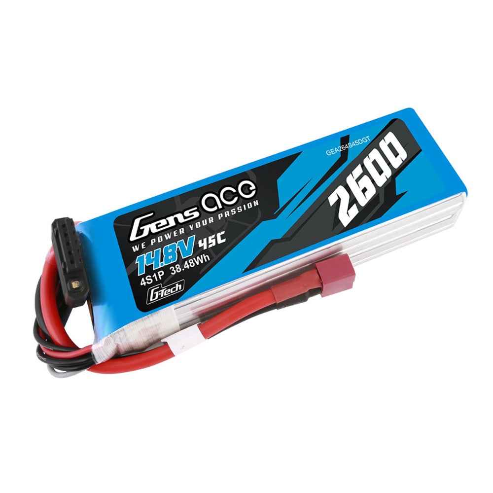 Gens Ace G-Tech 4S 2600mAh 45C 14.8V Soft Pack Lipo Battery (Deans) - Image 2