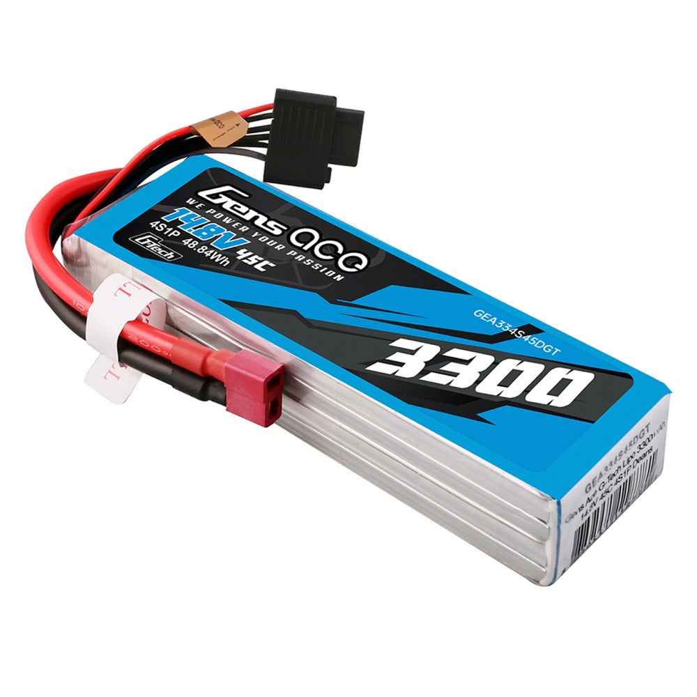 Gens Ace G-Tech 4S 3300mAh 45C 14.8V Soft Pack Lipo Battery (Deans) - Image 2