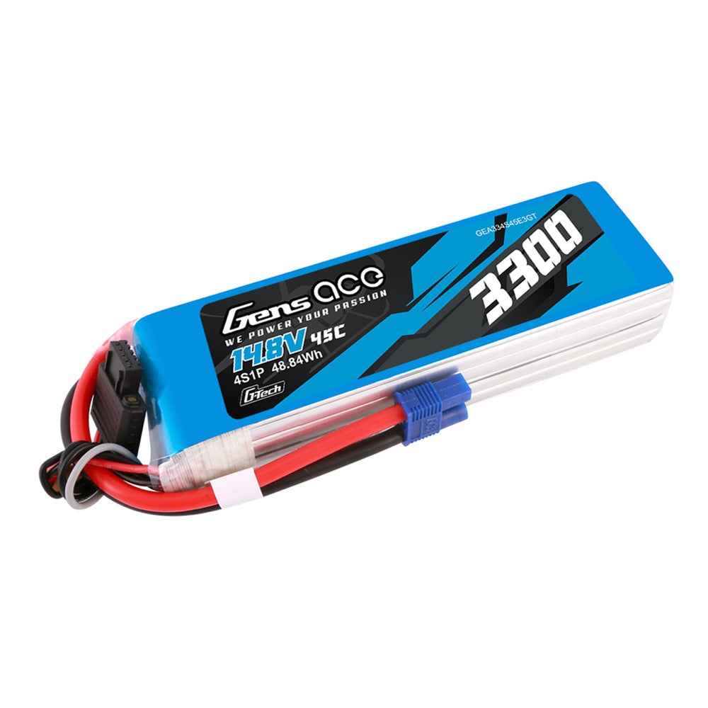 Gens Ace G-Tech 4S 3300mAh 45C 14.8V Soft Pack Lipo Battery (EC3) - Image 2