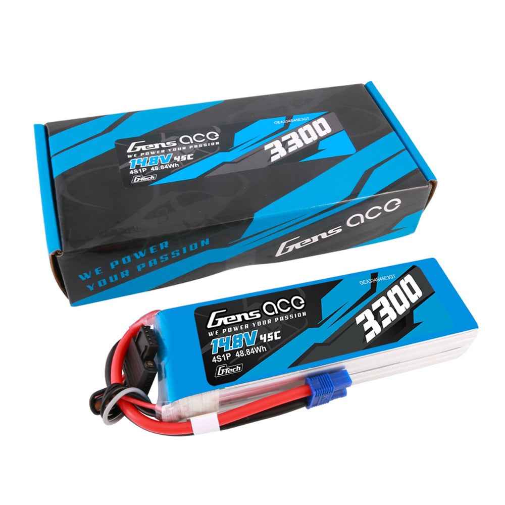 Gens Ace G-Tech 4S 3300mAh 45C 14.8V Soft Pack Lipo Battery (EC3) - Image 5