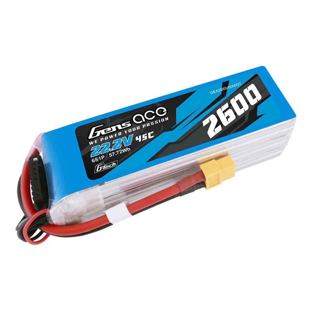 Gens Ace G-Tech 6S 2600mAh 45C 22.2V Soft Pack Lipo Battery (XT60) - Image 2