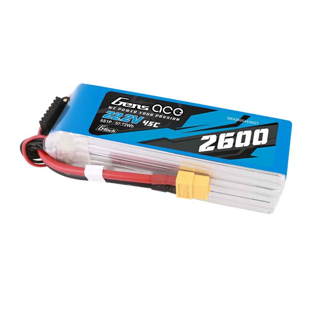 Gens Ace G-Tech 6S 2600mAh 45C 22.2V Soft Pack Lipo Battery (XT60) - Image 3