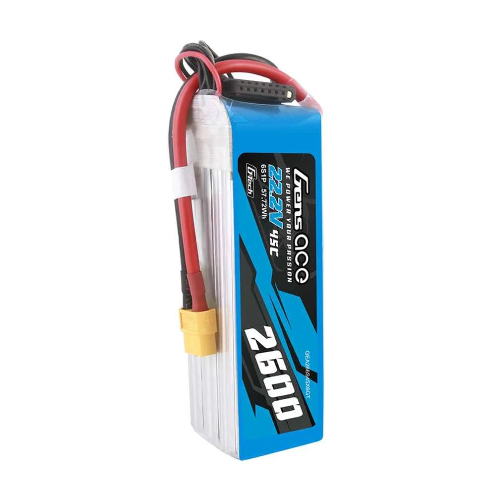 Gens Ace G-Tech 6S 2600mAh 45C 22.2V Soft Pack Lipo Battery (XT60) - Image 4