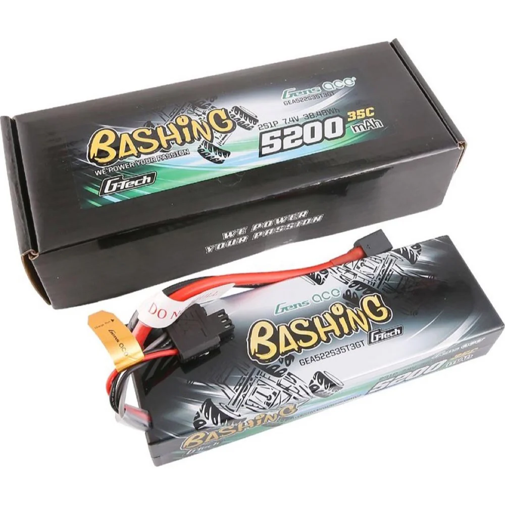 Gens Ace G-Tech 7.4V 2S 5200mAh 35C Hardcase/Hardwired Lip Battery (1TO3) - Image 3