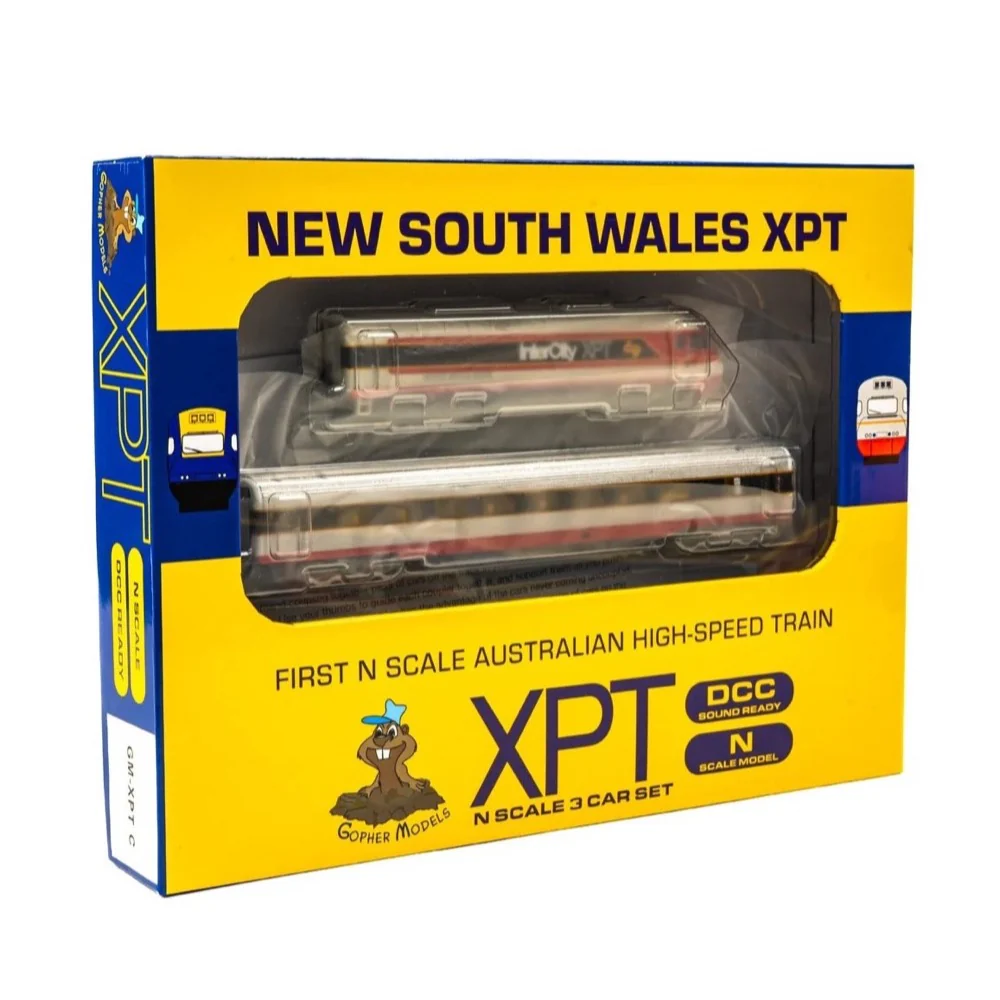 Gopher Models N Scale New South Wales XPT 3pc Set State Rail Authority Candy Livery