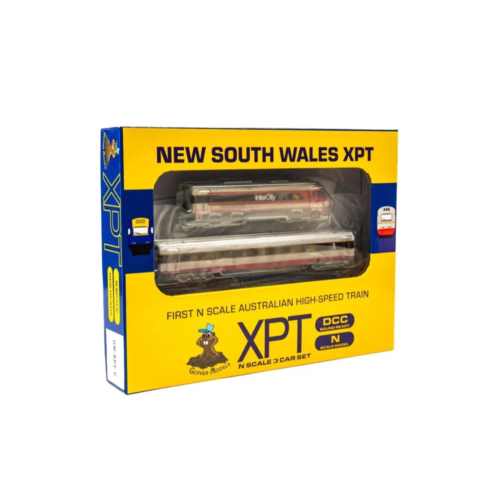 Gopher Models N Scale New South Wales XPT 3pc Set State Rail Authority Candy Livery - Image 9