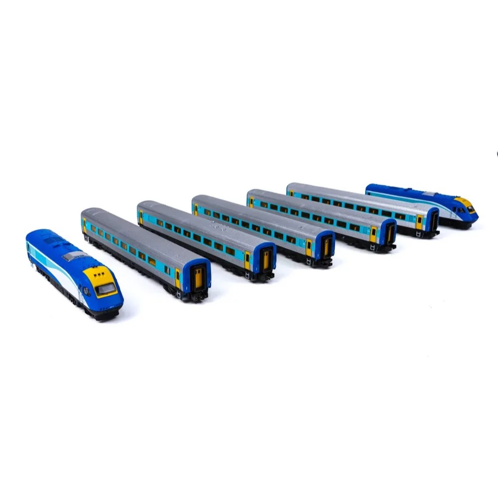 Gopher Models N Scale New South Wales XPT 7pc Set Trainlink Blue No Logo Livery 2009/2011 - Image 13