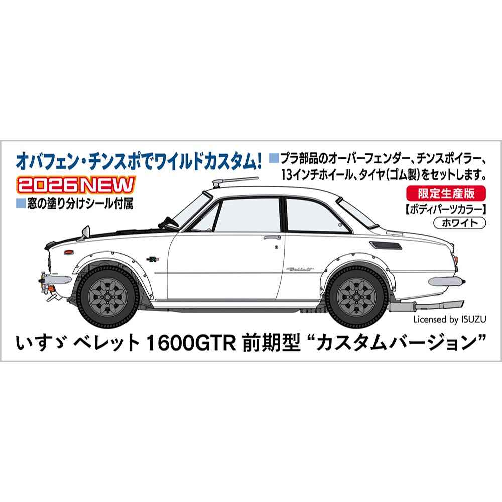 Hasegawa 20802 1/24 Isuzu Bellett 1600GTR Early Version Custom Version