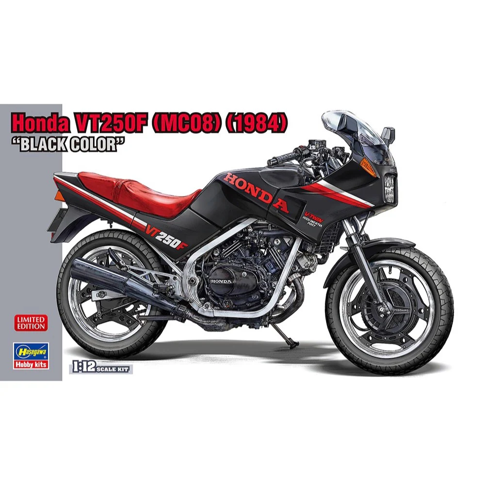 Hasegawa 21755 1/12 Honda VT250F MC08 1984 Black Color