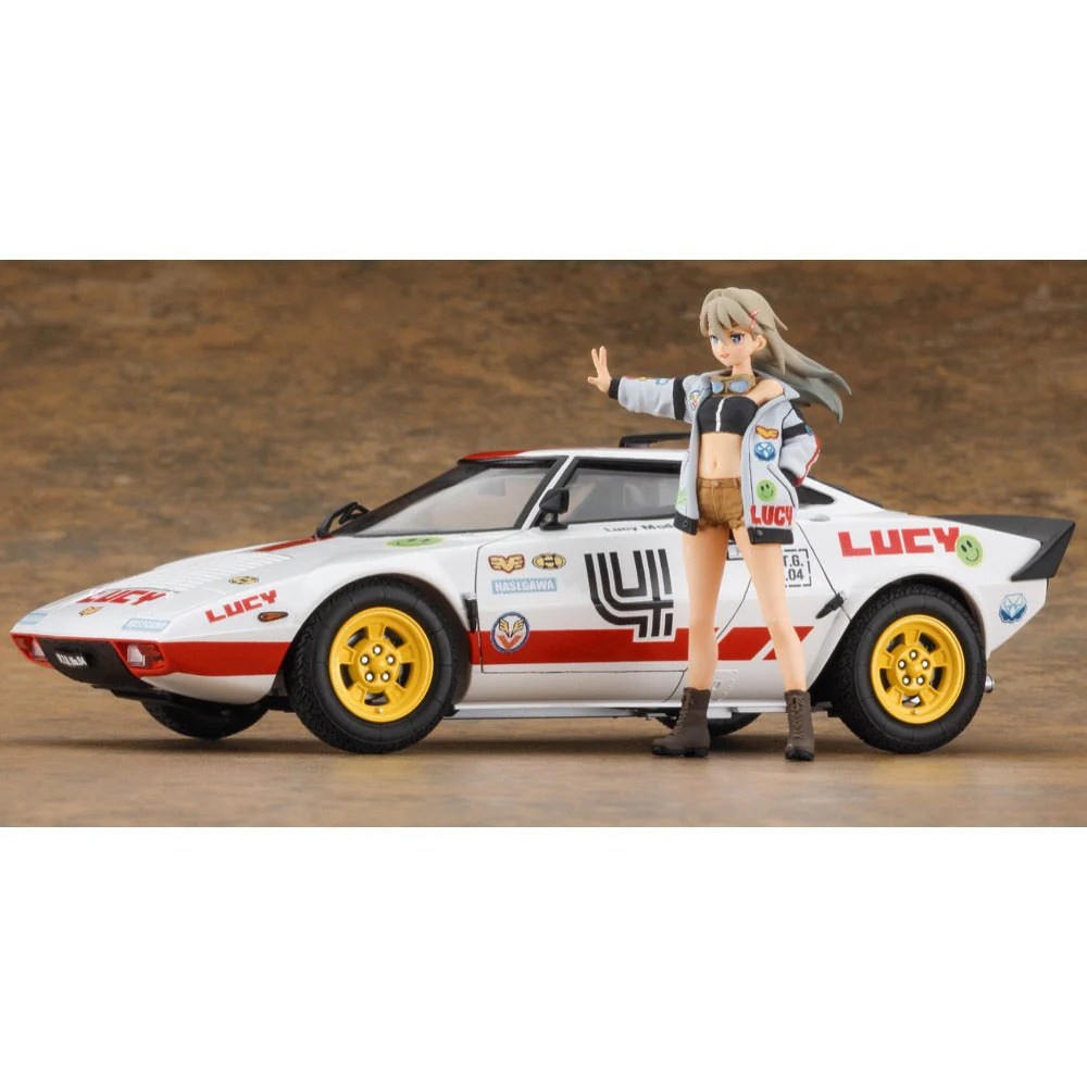 Hasegawa 52328 1/24 Wild Egg Girls Lancia Stratos Lucy Mcdonnell With Figure - Image 3