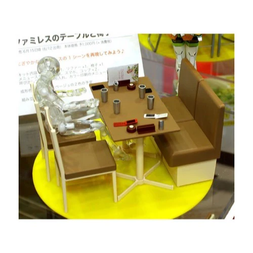 Hasegawa 62007 1/12 Family Restaurant Table & Chair - Image 3