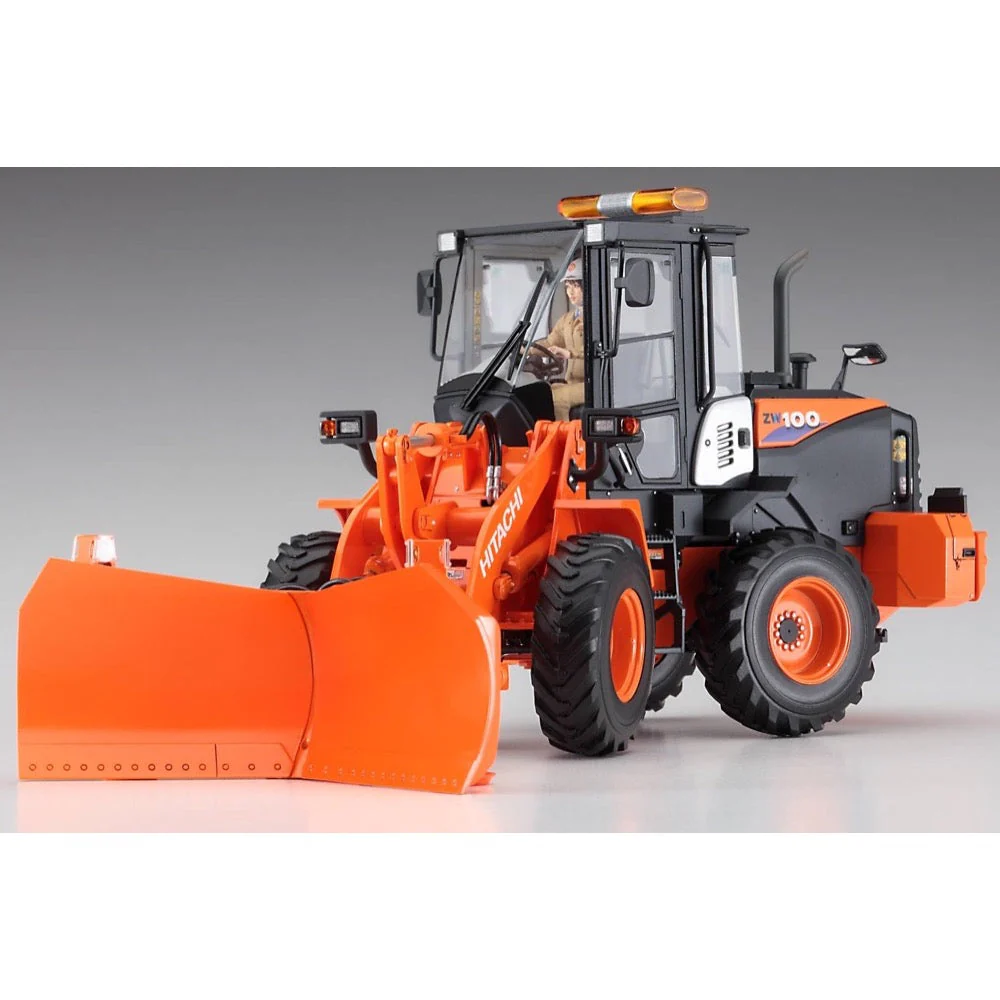 Hasegawa 66102 1/35 Hitachi Wheel Loader ZW100-6 Multiplow Snowplow Working Machine - Image 4