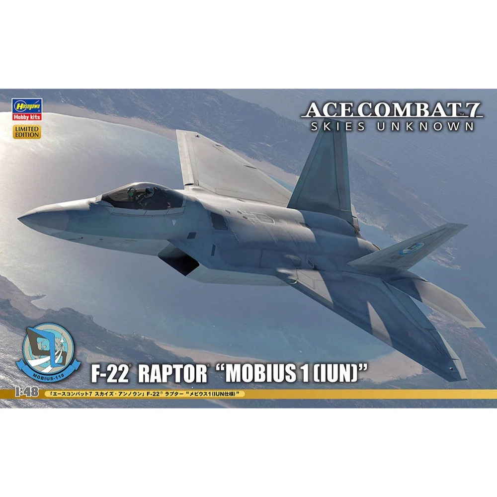 Hasegawa 52371 1/48 Ace Combat 7 Skies Unknown F-22 Raptor Mobius 1 IUN