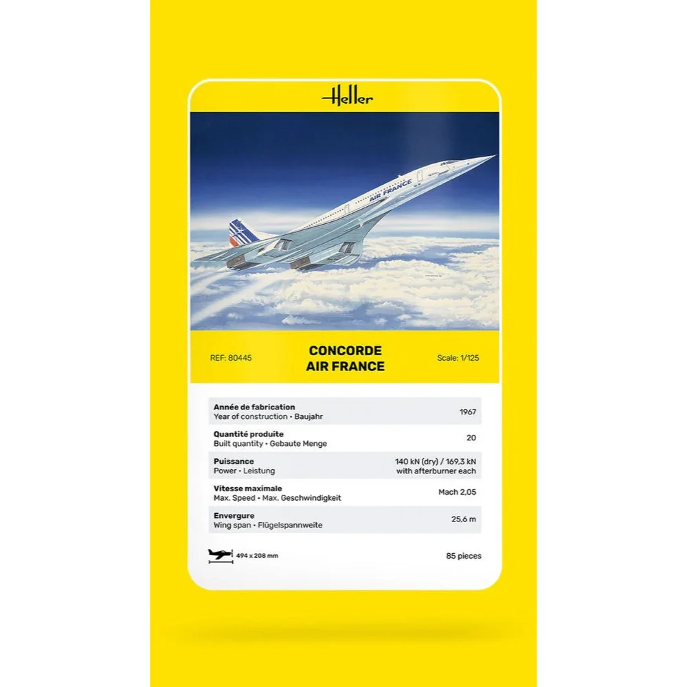 Heller 80445 1/125 Concorde Air France - Image 4