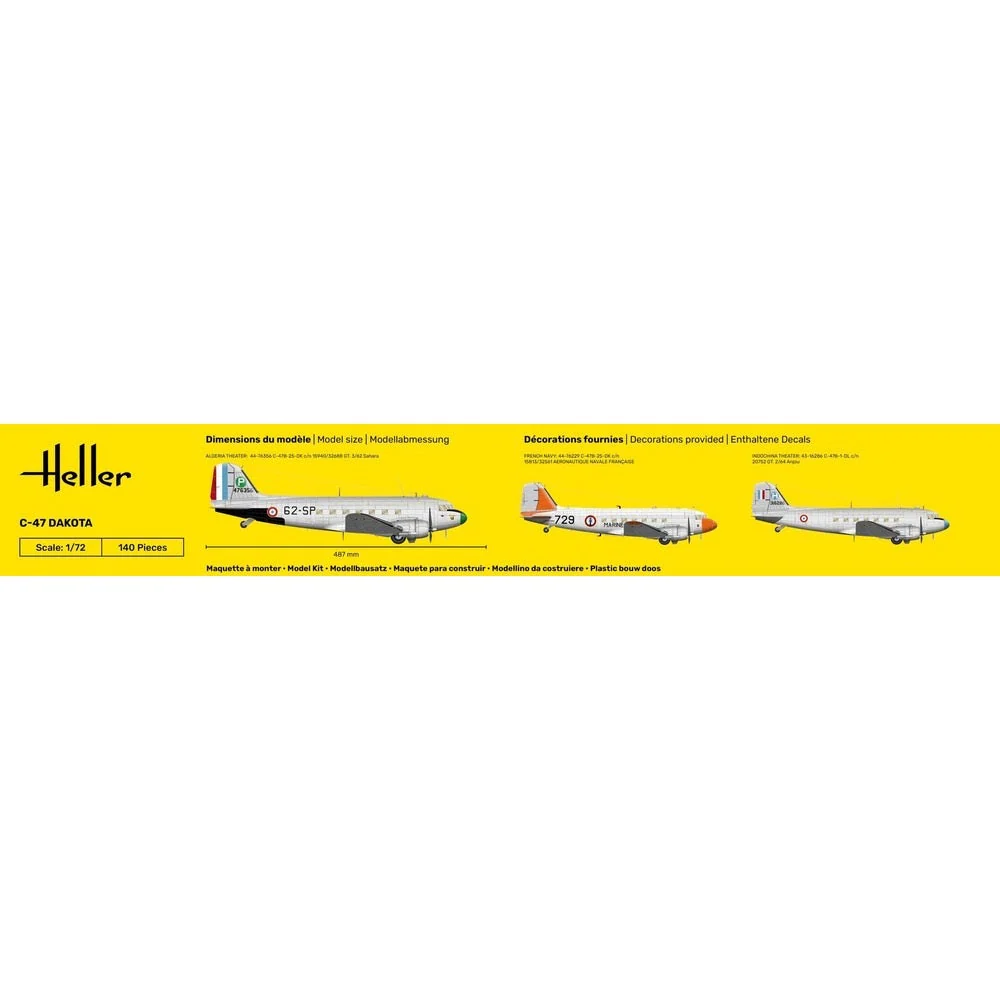 Heller HLL35372 1/72 C-47 Dakota Starter Kit - Image 5