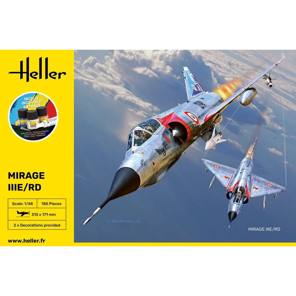 Heller HLL35422 1/48 Mirage IIIE/RD Starter Kit - Image 3