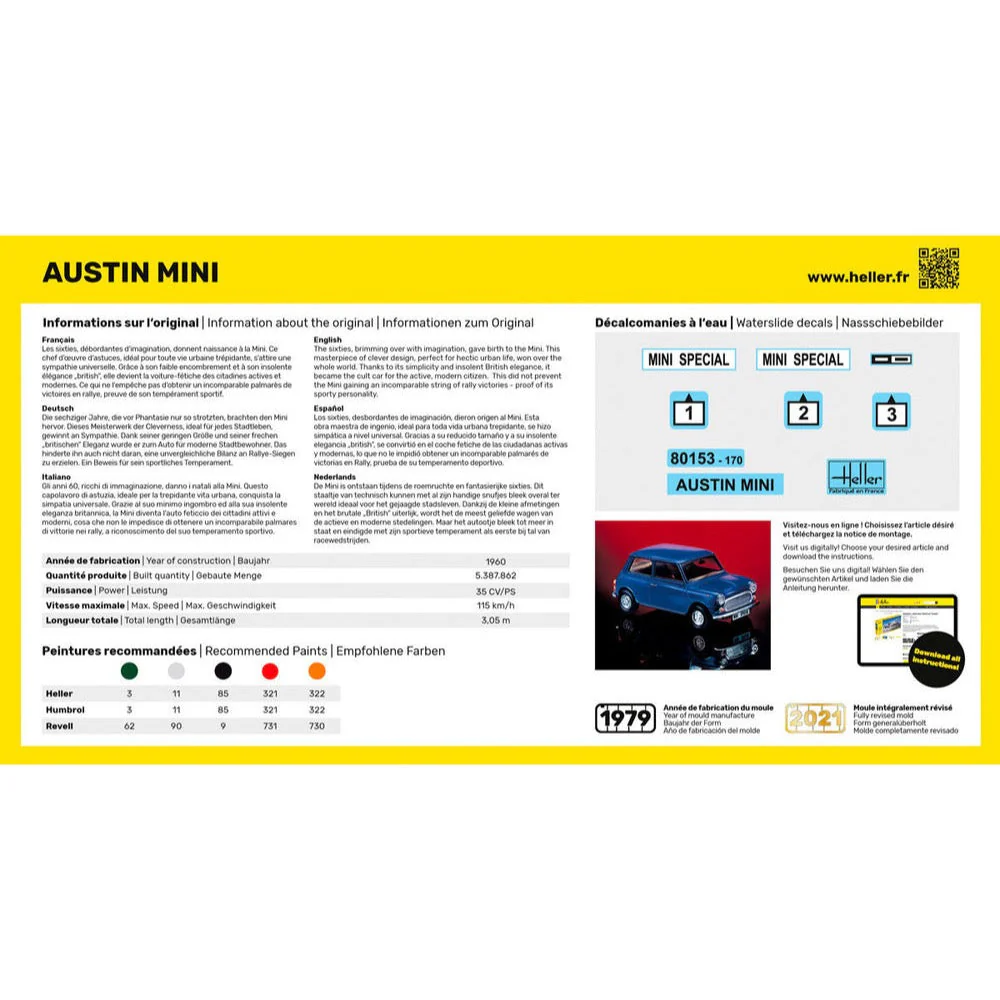 Heller HLL56153 1/43 Austin Mini Starter Kit - Image 4