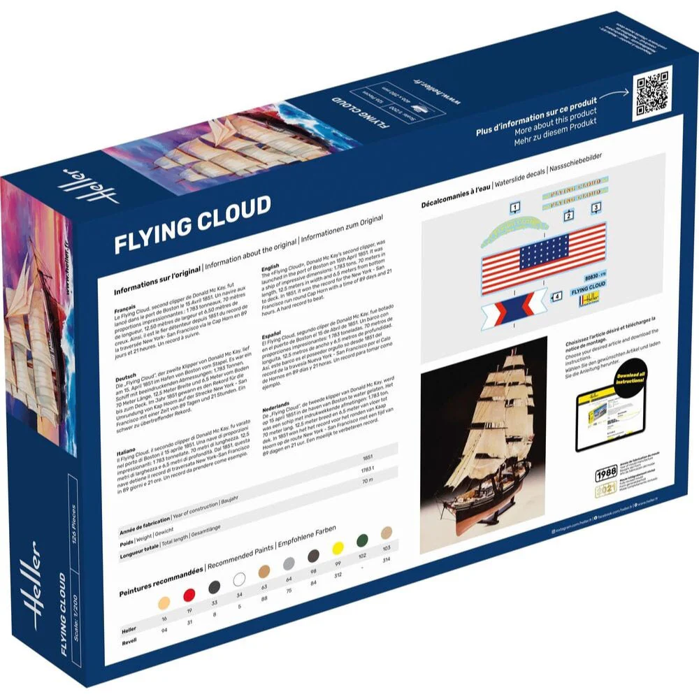 Heller HLL56830 1/200 Flying Cloud Starter Kit - Image 2