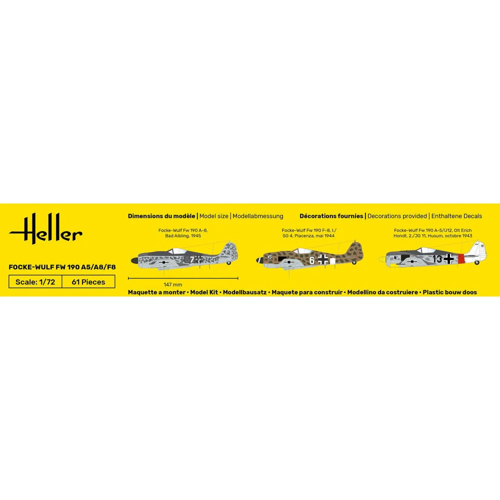 Heller HLL80235 1/72 Focke-Wulf FW 190 A5/A8/F8 - Image 4